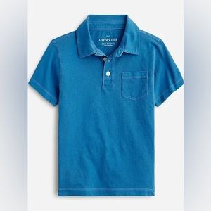 Kids' short-sleeve garment-dyed polo shirt